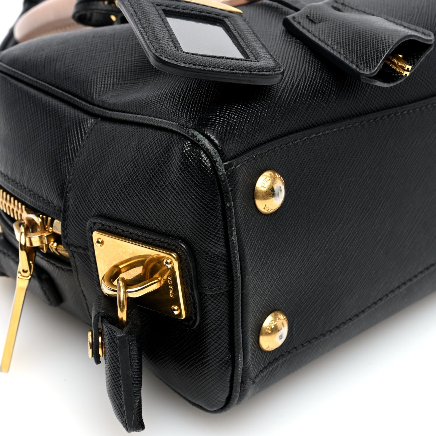 Saffiano Lux Bauletto Black Cammeo