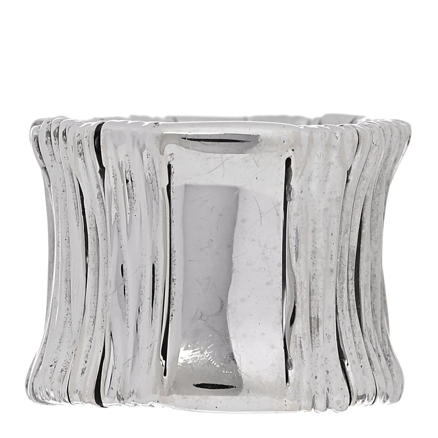 18K White Gold Diamond Wide Elefantino Ring 48 4.5