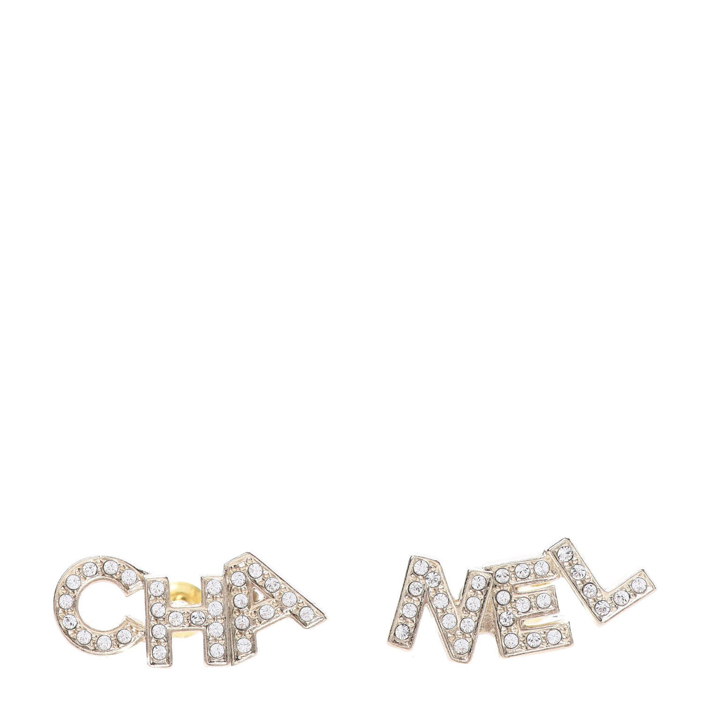 Crystal Pearl Signature Stud Earrings Gold