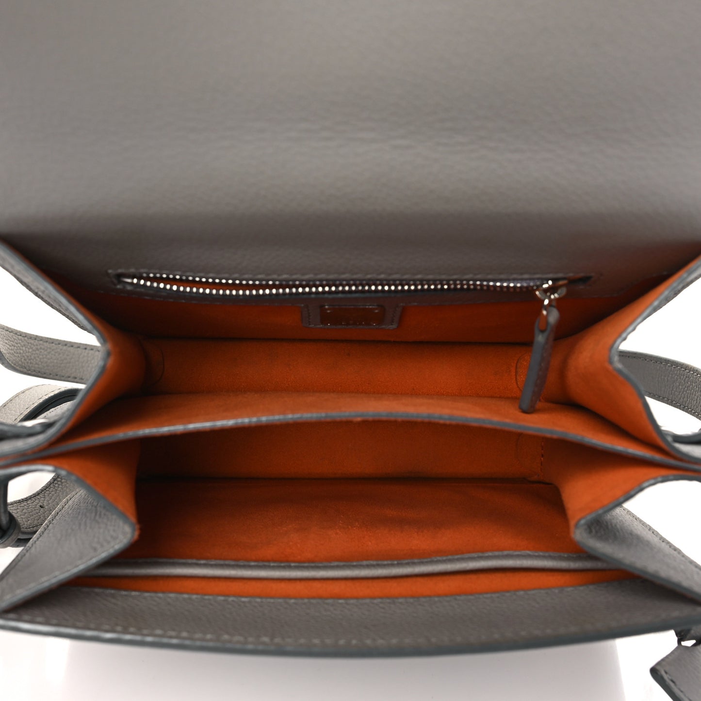 Grained Calfskin Patricia Park Avenue Crossbody Bag Arch Grey