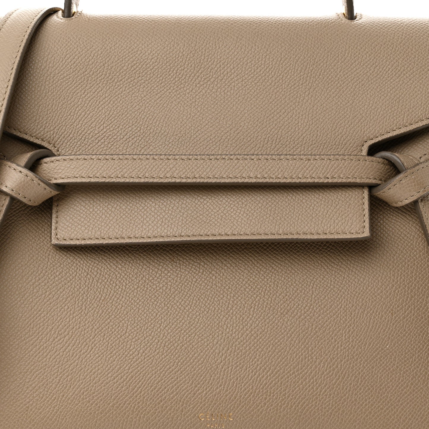 Grained Calfskin Micro Belt Bag Light Taupe