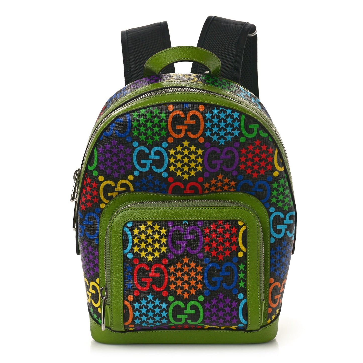 GG Supreme Monogram Psychedelic Small Day Backpack Green Multicolor