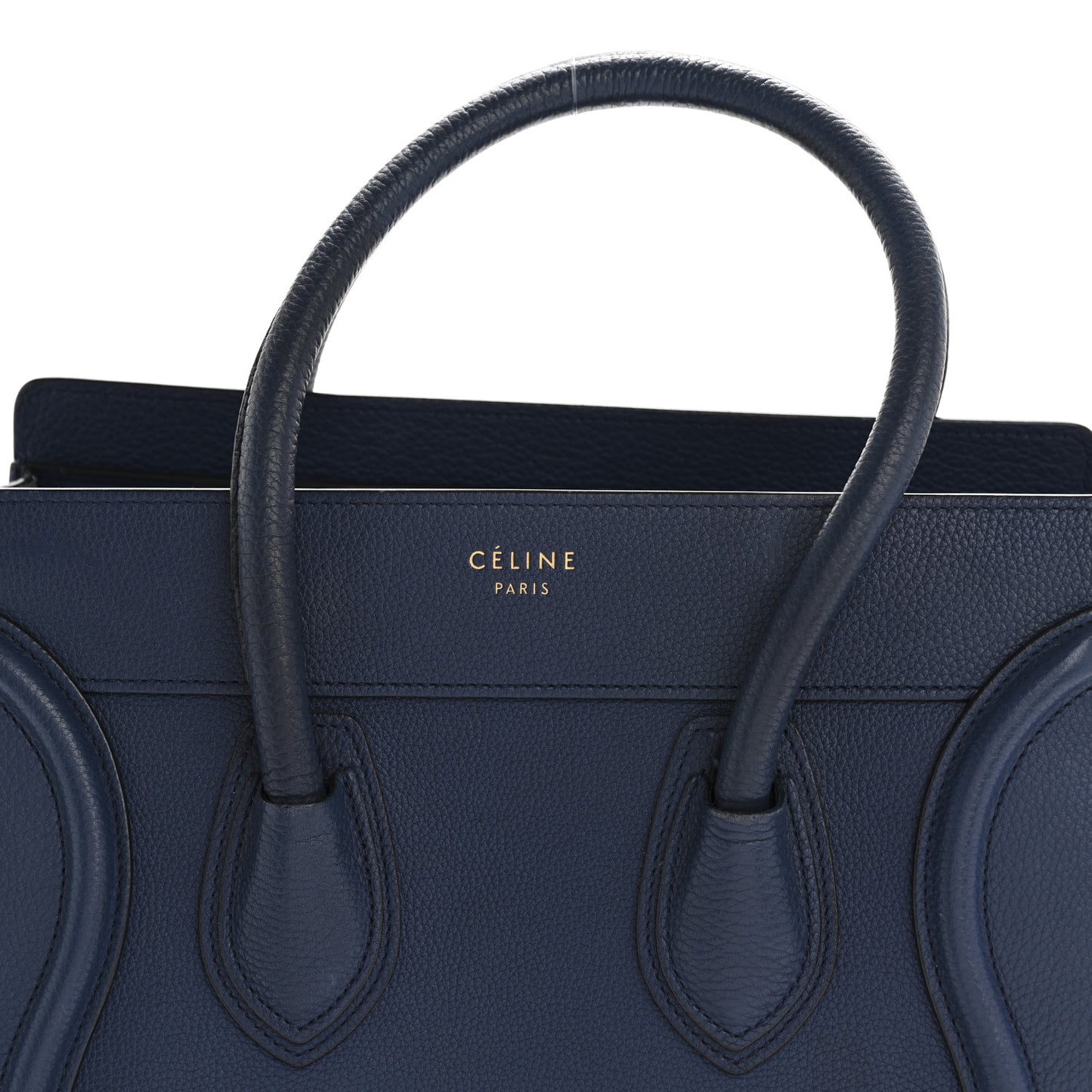 Drummed Calfskin Micro Luggage Marine