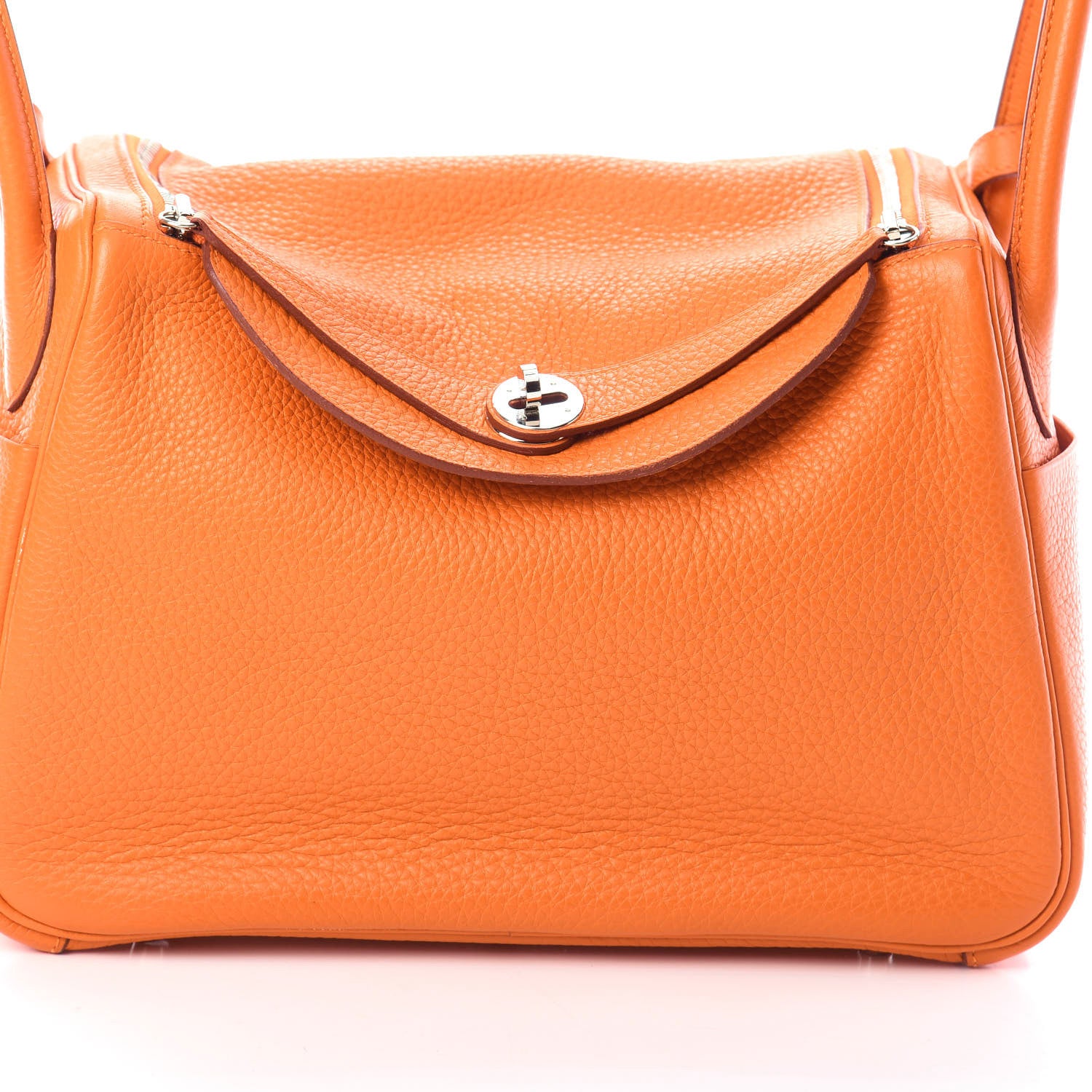 Hermes Taurillon Clemence Lindy 30 Orange 9 of 9