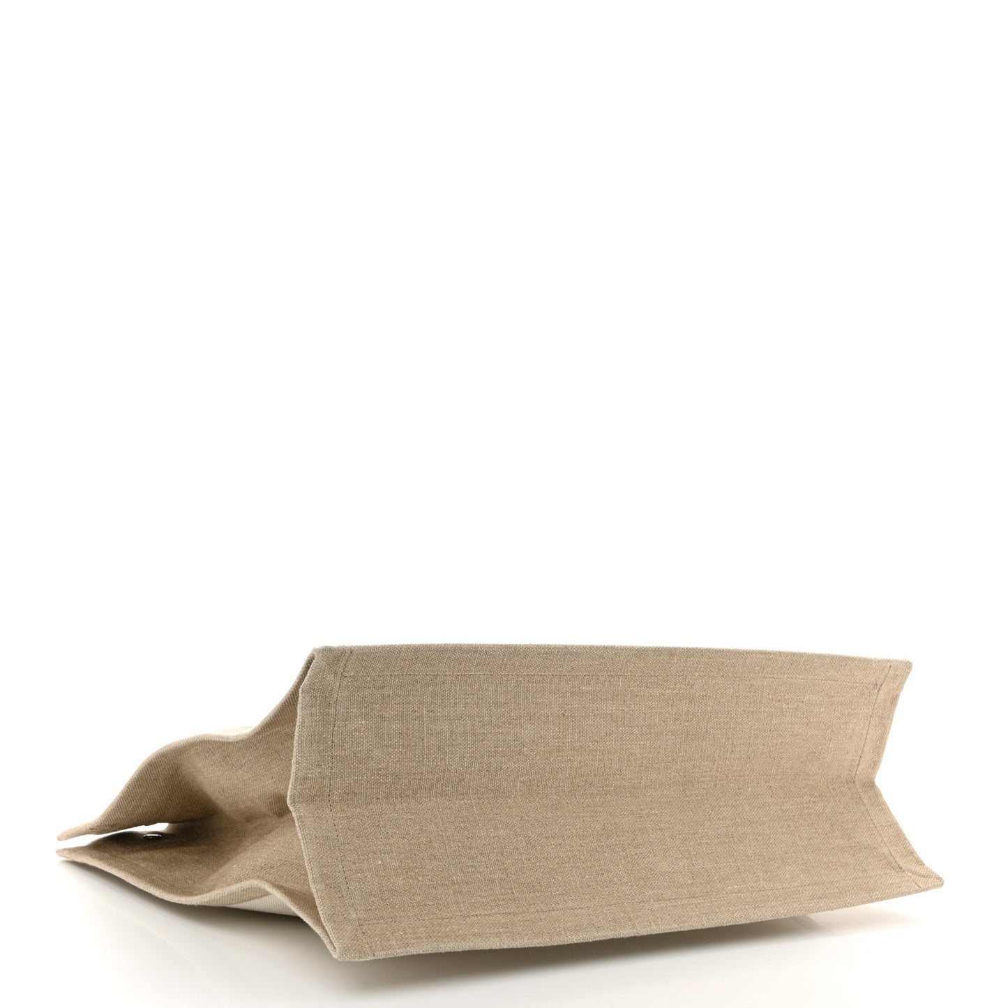 Linen Calfskin Rive Gauche Tote Optic White