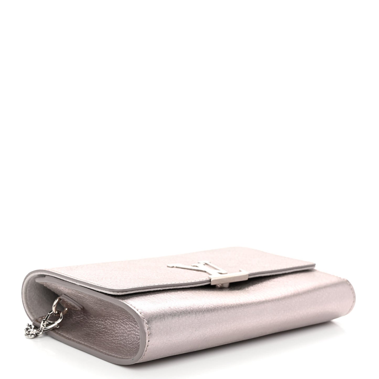 Metallic Grained Calfskin Louise Clutch GM NM