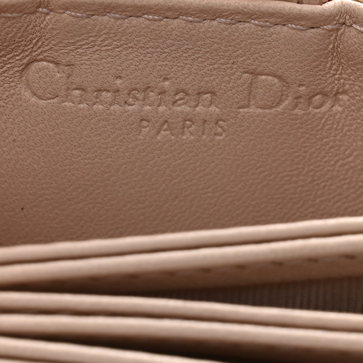 Christian Dior Lambskin Cannage Lady Dior 5-Gusset Card Holder Light Pink 7 of 14