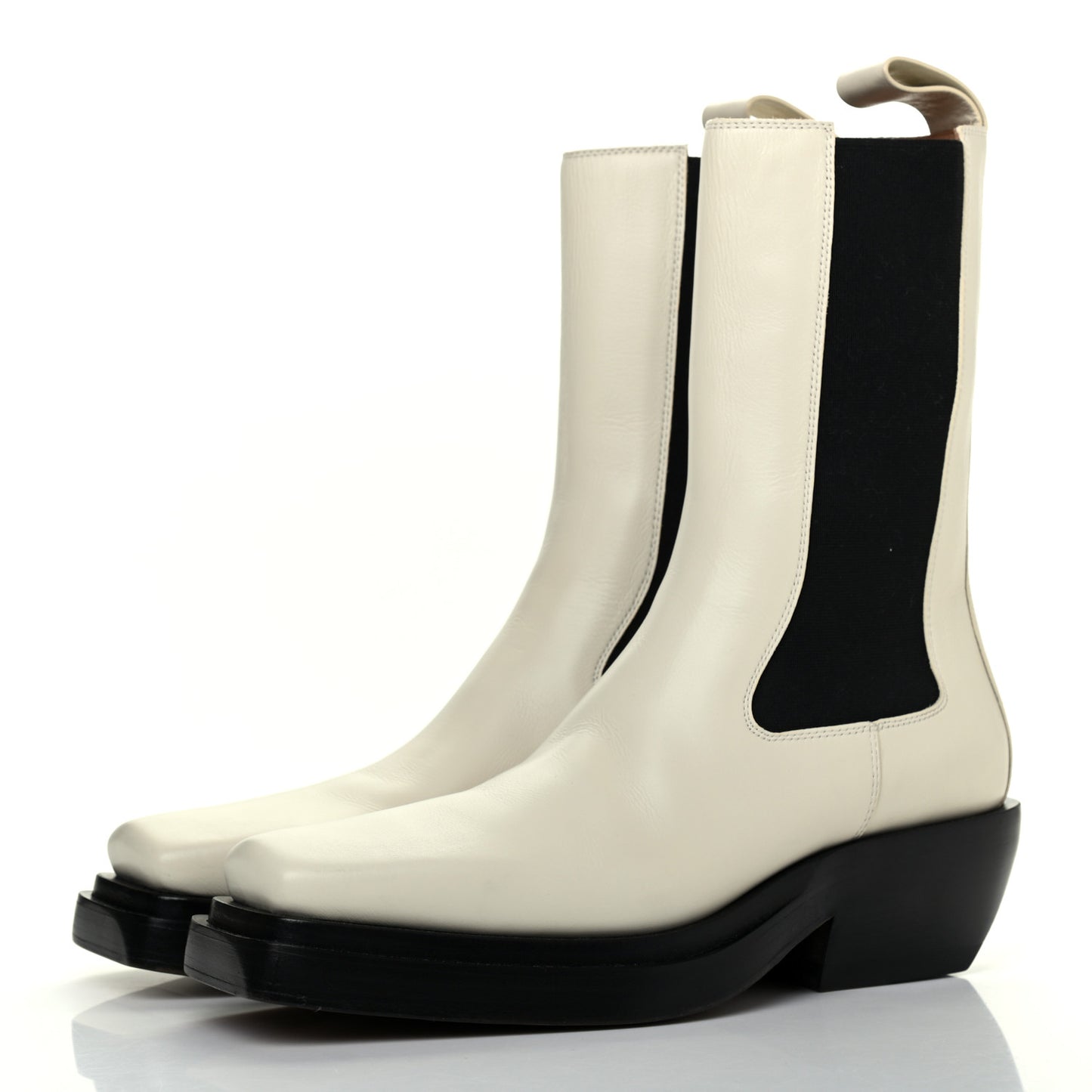 Calfskin Lean Mid-Calf Boots 37.5 Wax