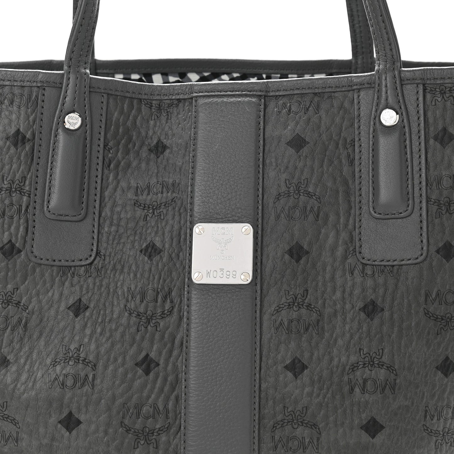 Visetos Medium Liz Reversible Shopper Tote Black