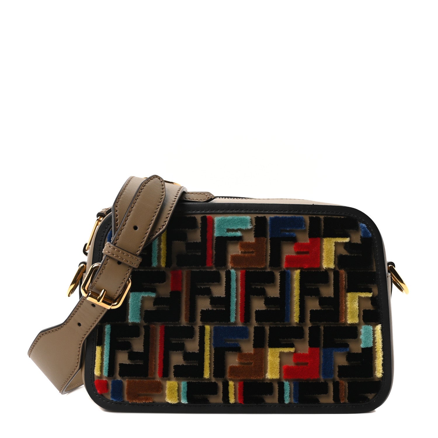 Fendi Vitello Century Velvet F is Fendi FF Multicolor Bi-Color