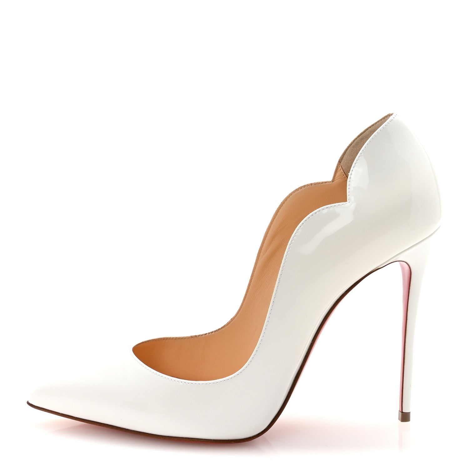 Christian Louboutin Patent Hot Chick 100 Pumps 39 White 1800379