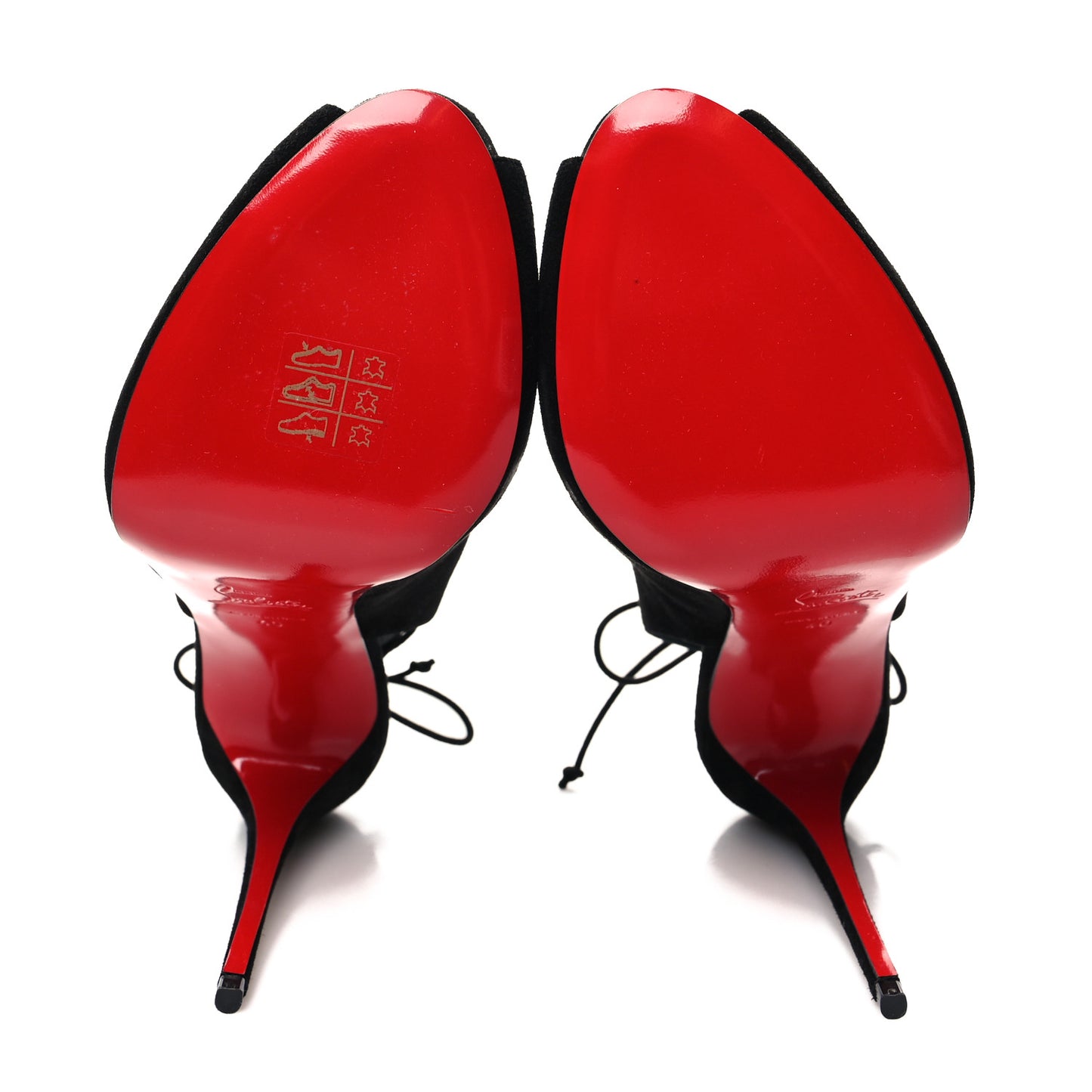 Veau Velours Lace Up NVP 120 Peep Toe Pump 40 Black