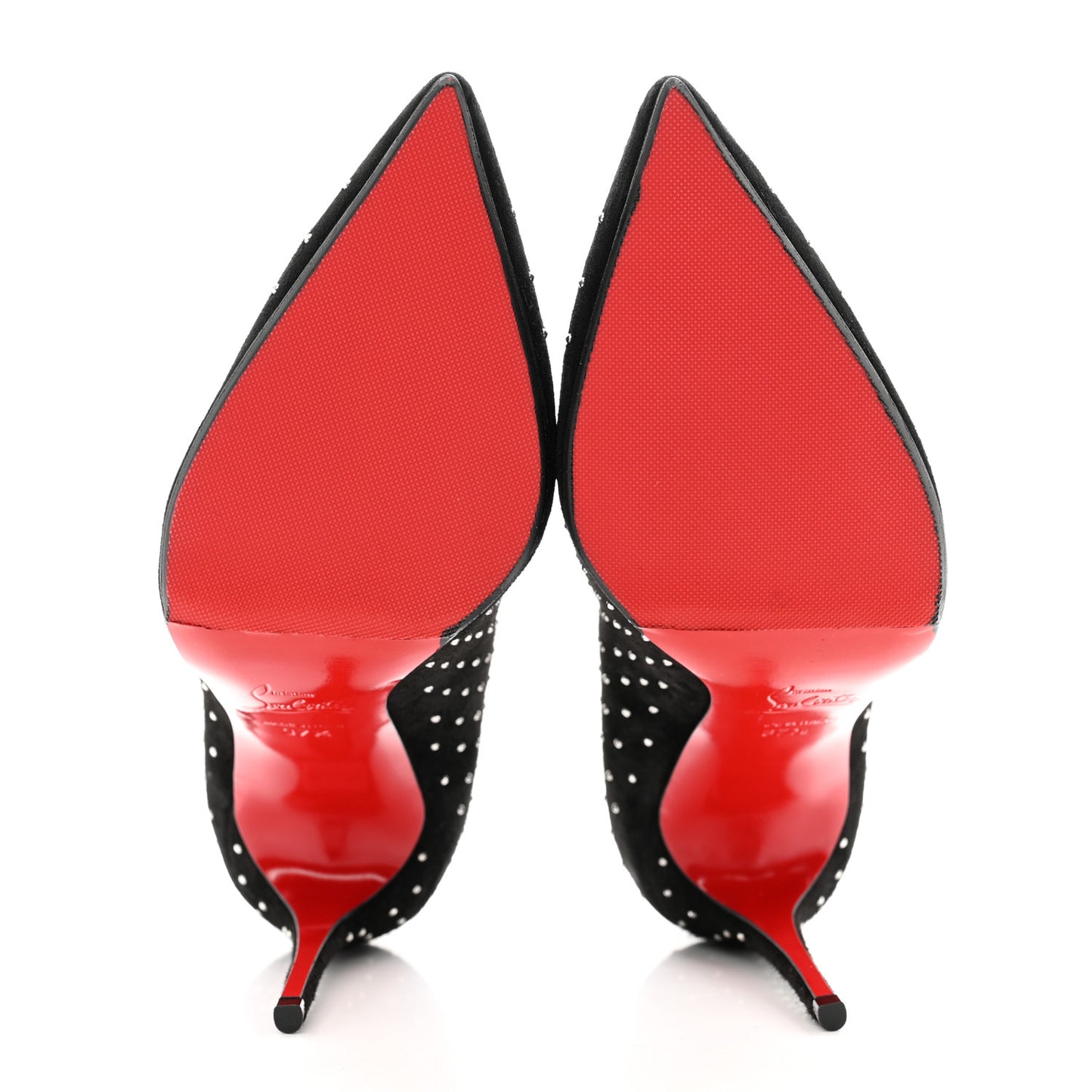 Veau Velours Studded Hot Chick 100 Pumps 37.5 Black Silver