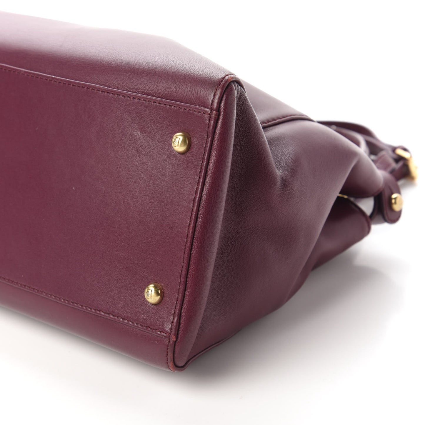 Nappa Medium Peekaboo Iconic Satchel Bordeaux