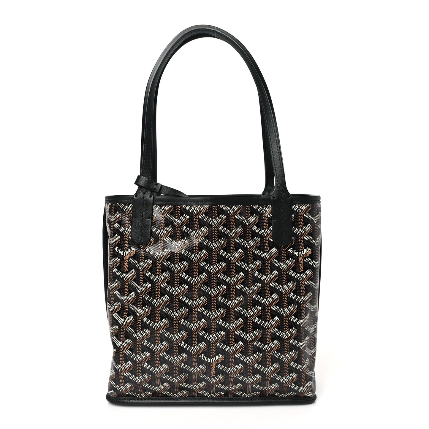 Goyardine Reversible Mini Anjou Black