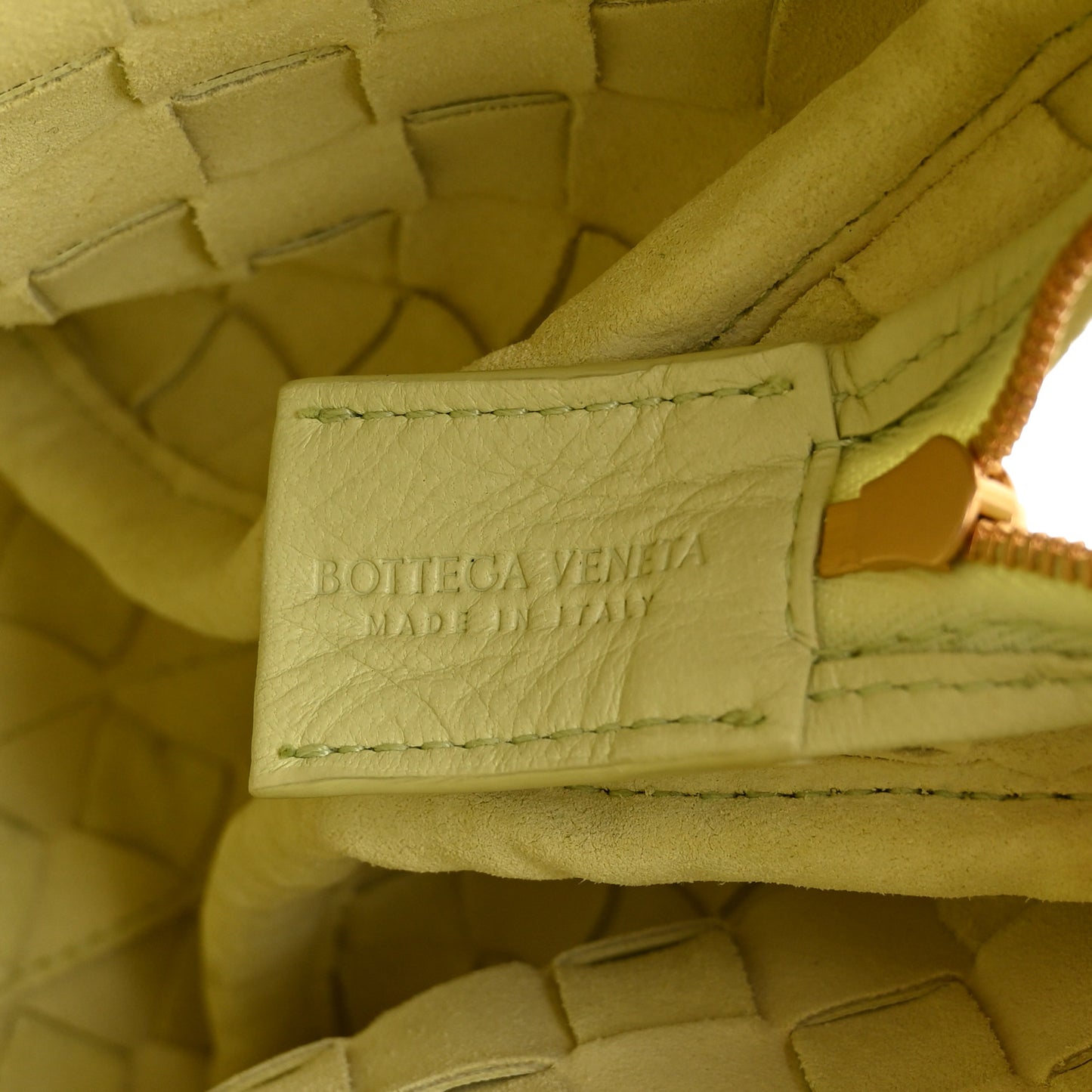 Nappa Intrecciato Small Loop Camera Bag Lemon Washed