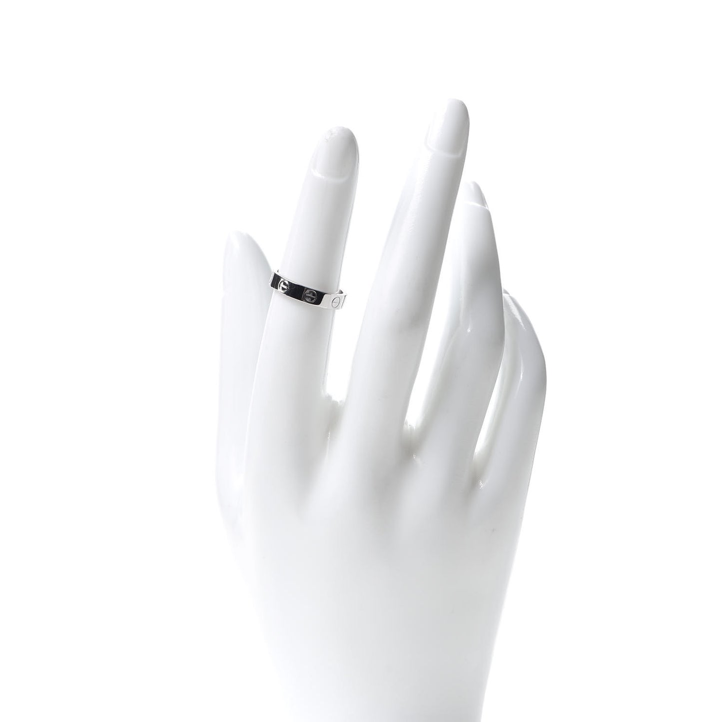 18K White Gold 3.5mm LOVE Wedding Band Ring 50 5.25