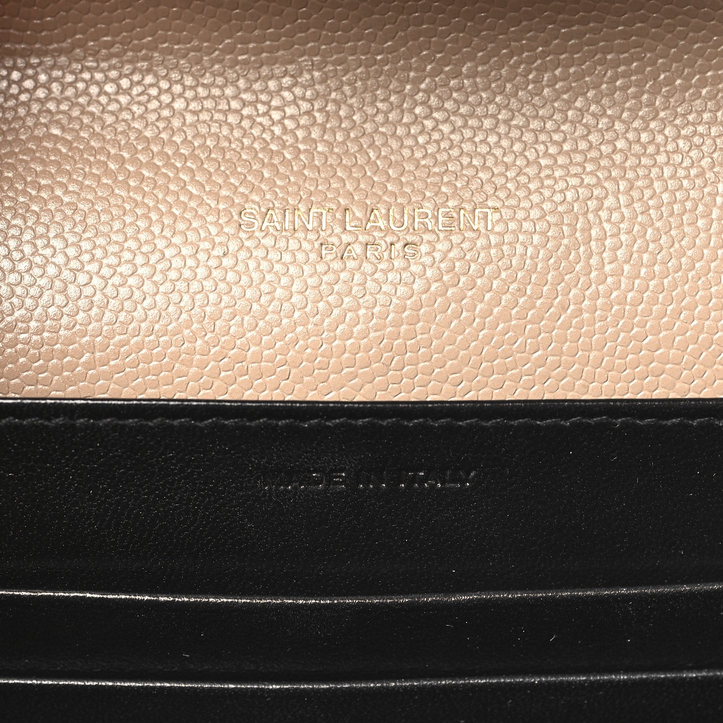 Grain De Poudre Monogram Cassandra Chain Wallet Dark Beige