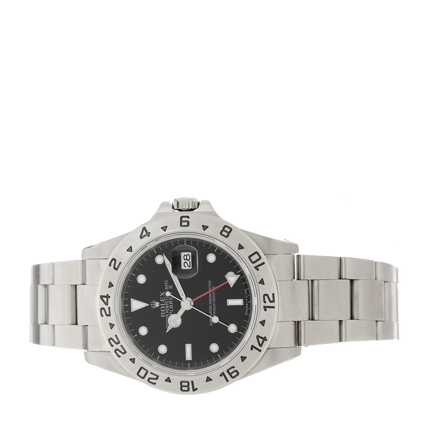 Stainless Steel 40mm Oyster Perpetual Date Explorer II Watch Black 16570