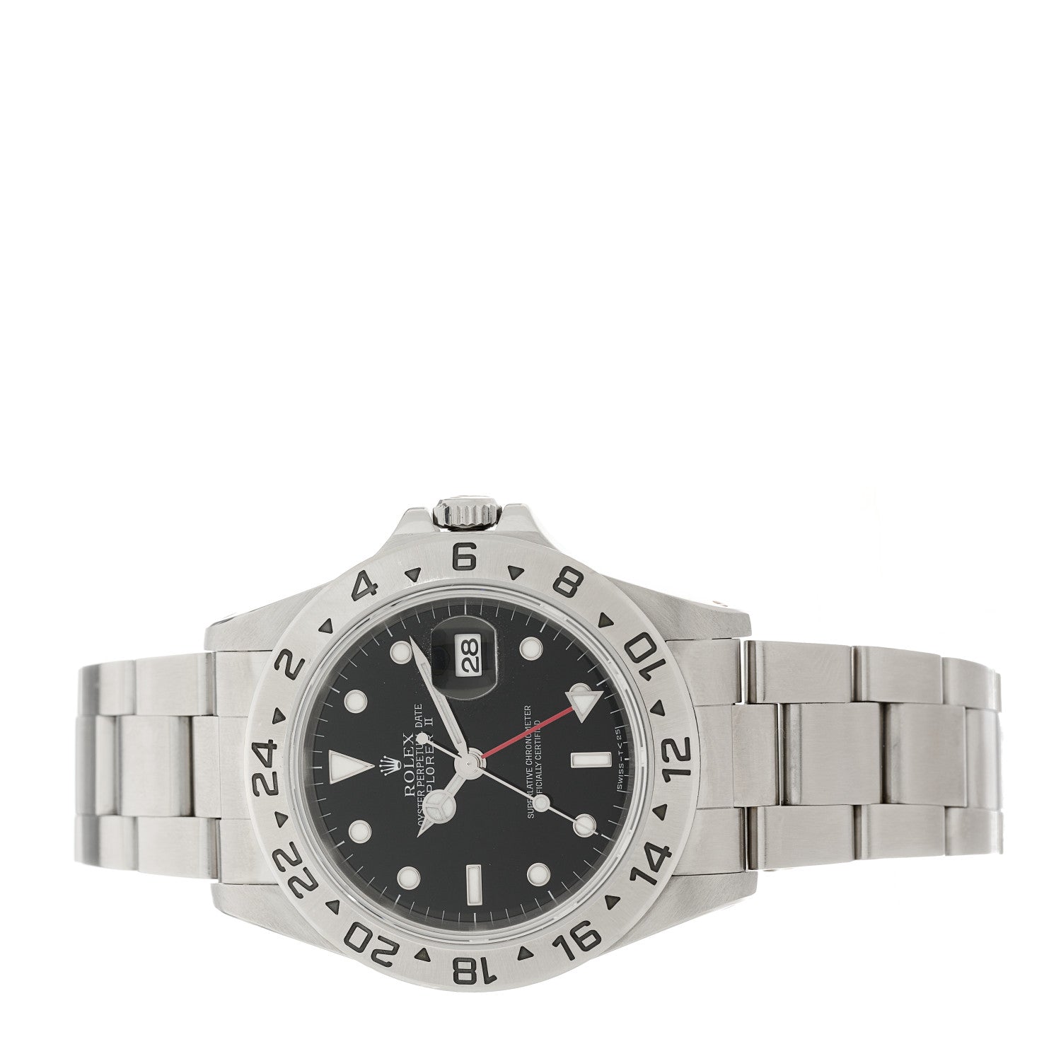 Rolex Stainless Steel 40mm Oyster Perpetual Date Explorer II Watch Black 16570 2 of 4