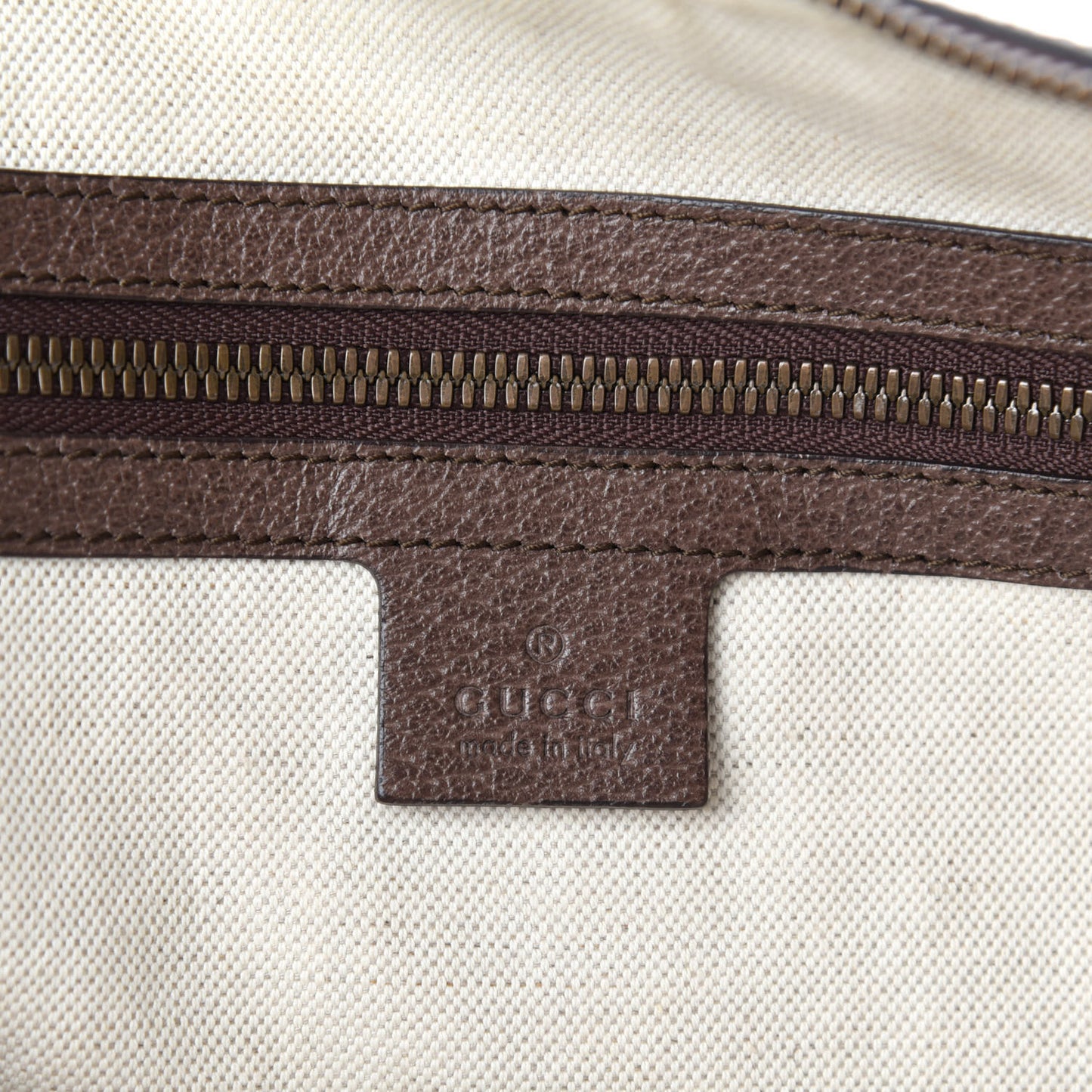 GG Supreme Monogram Web Ophidia Half Moon Hobo Brown