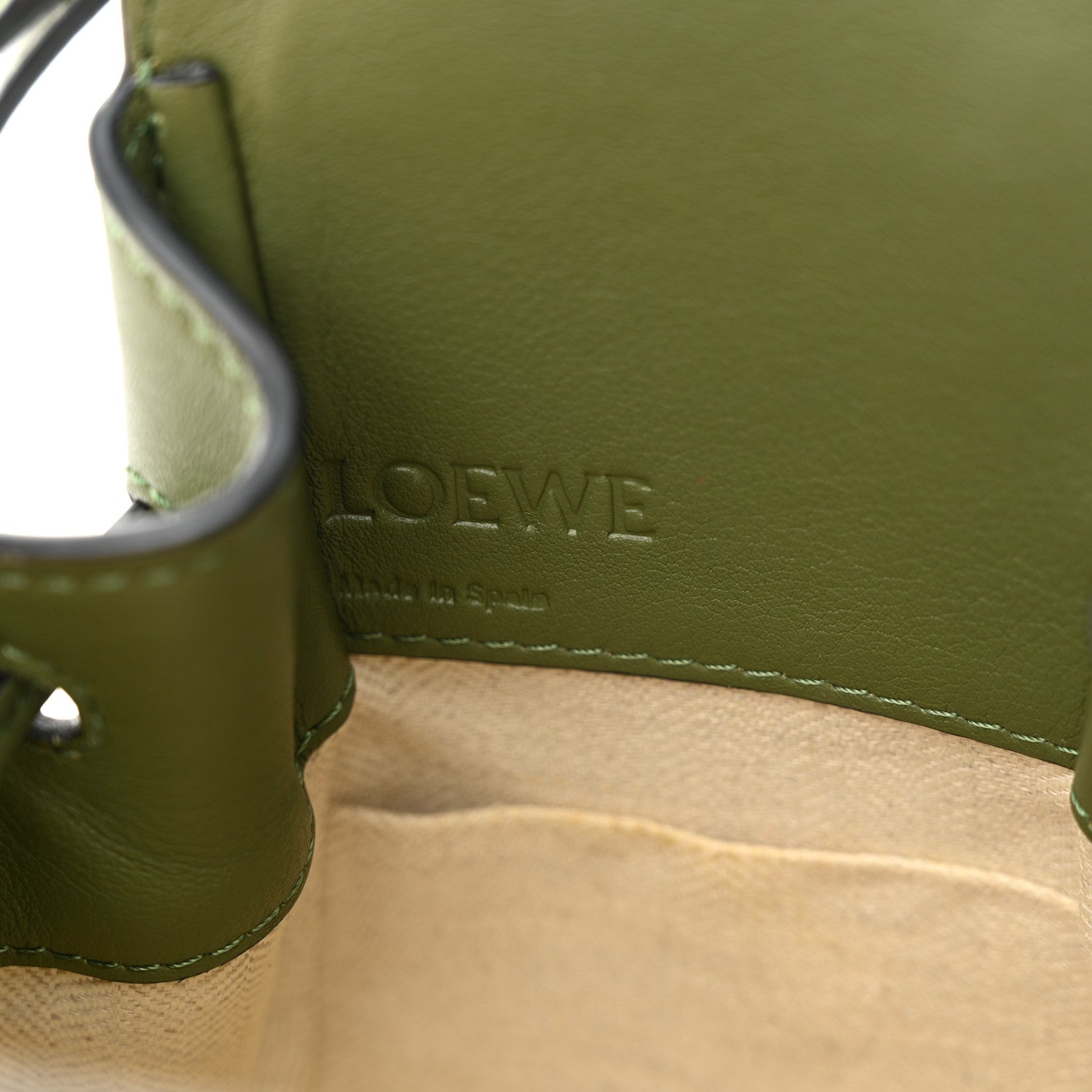 Loewe Calfskin Mini Hammock Shoulder Bag Avocado 6 of 11