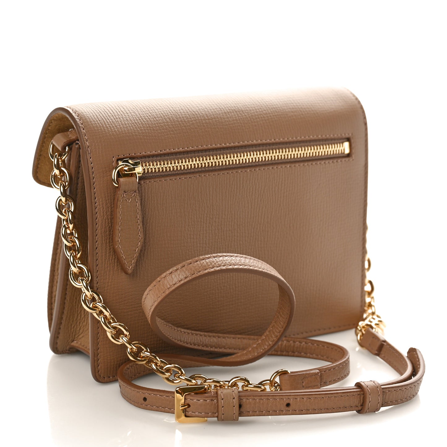 Derby Calfskin House Check Baby Macken Crossbody Bag Camel