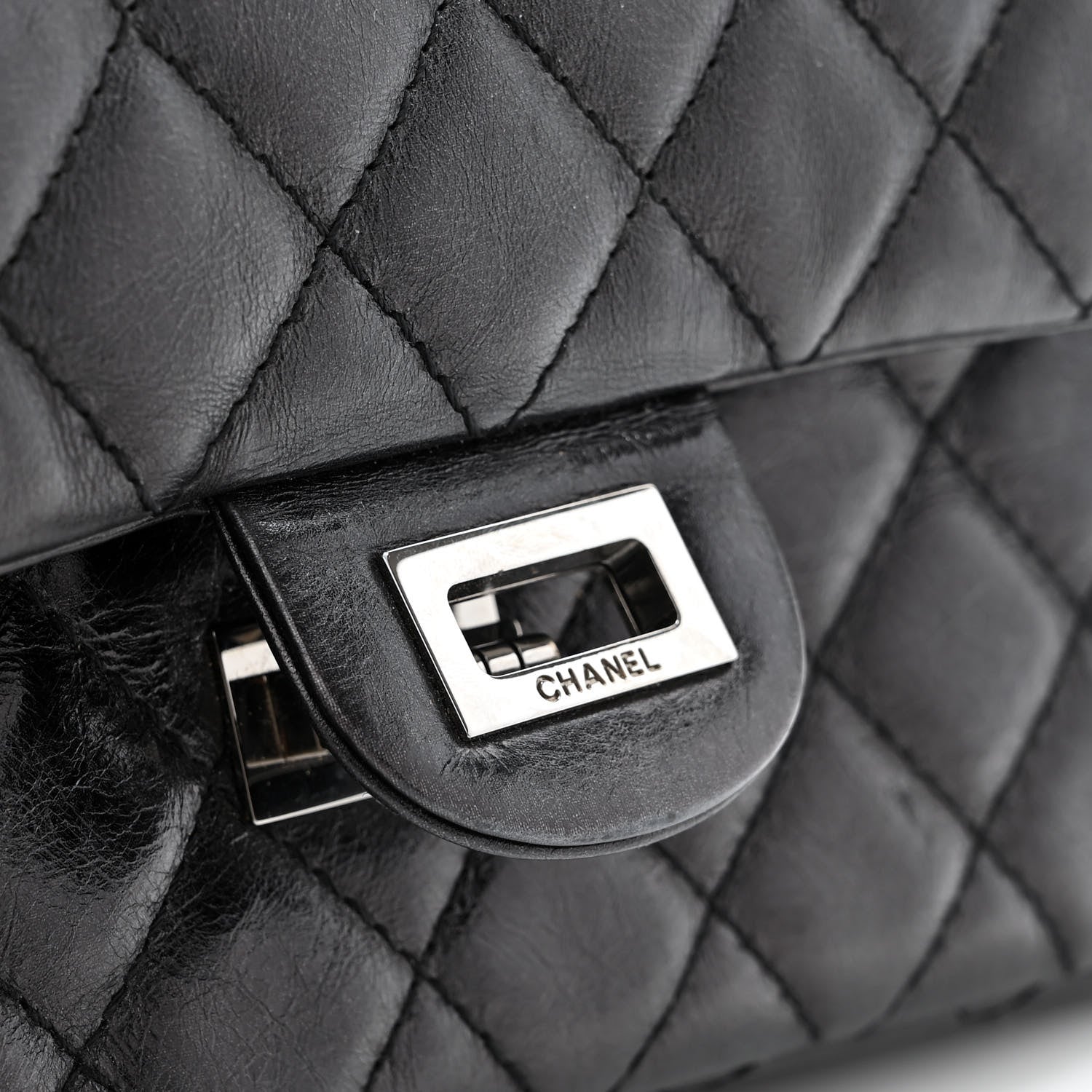 Chanel Aged Calfskin Quilted 2.55 Reissue 226 Flap Black 13 of 14