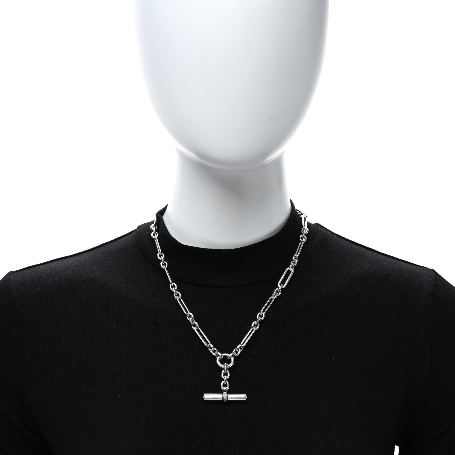 David Yurman Sterling Silver Diamond Small Lexington Chain Necklace 3 of 6