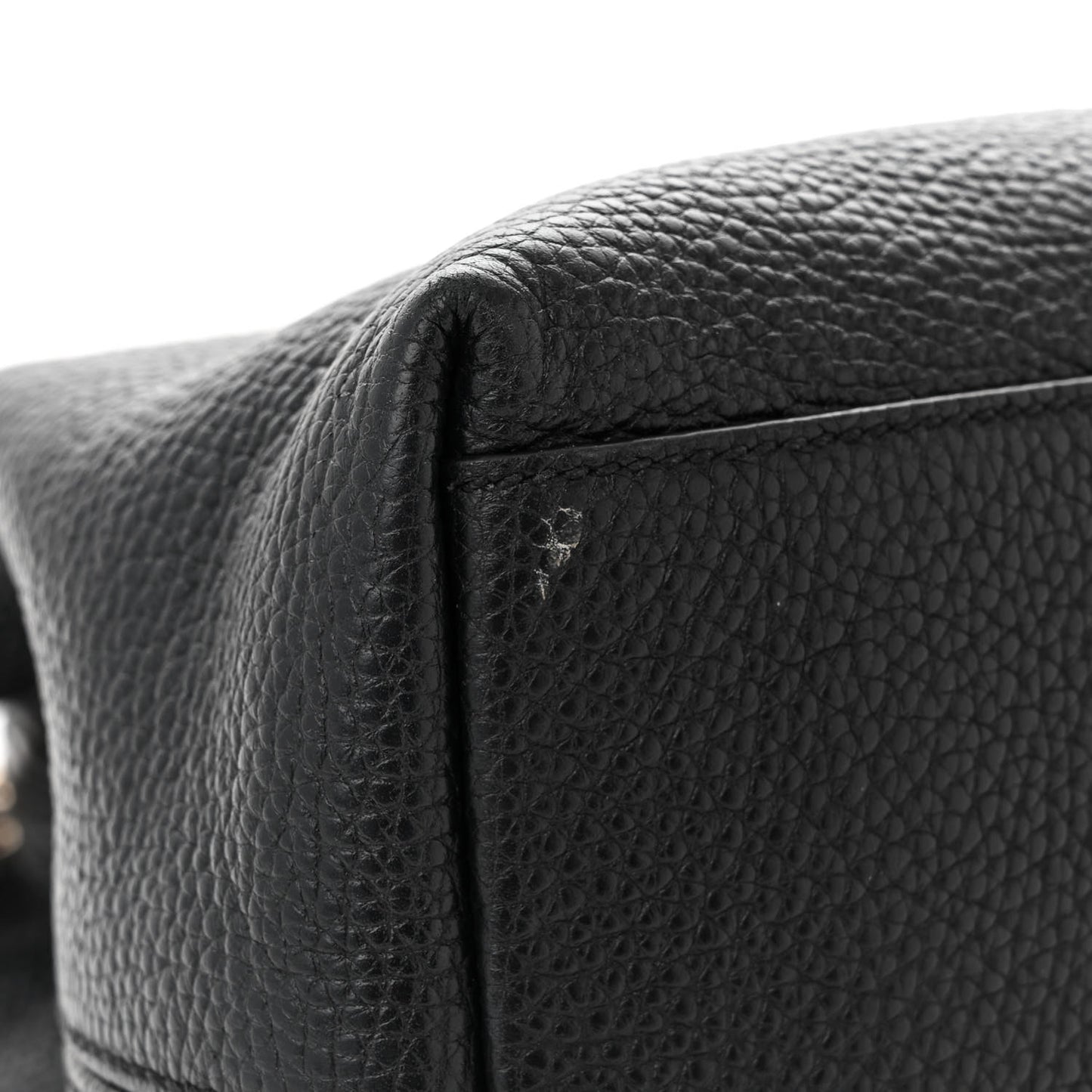 Pebbled Calfskin Medium Soho Chain Shoulder Bag Black