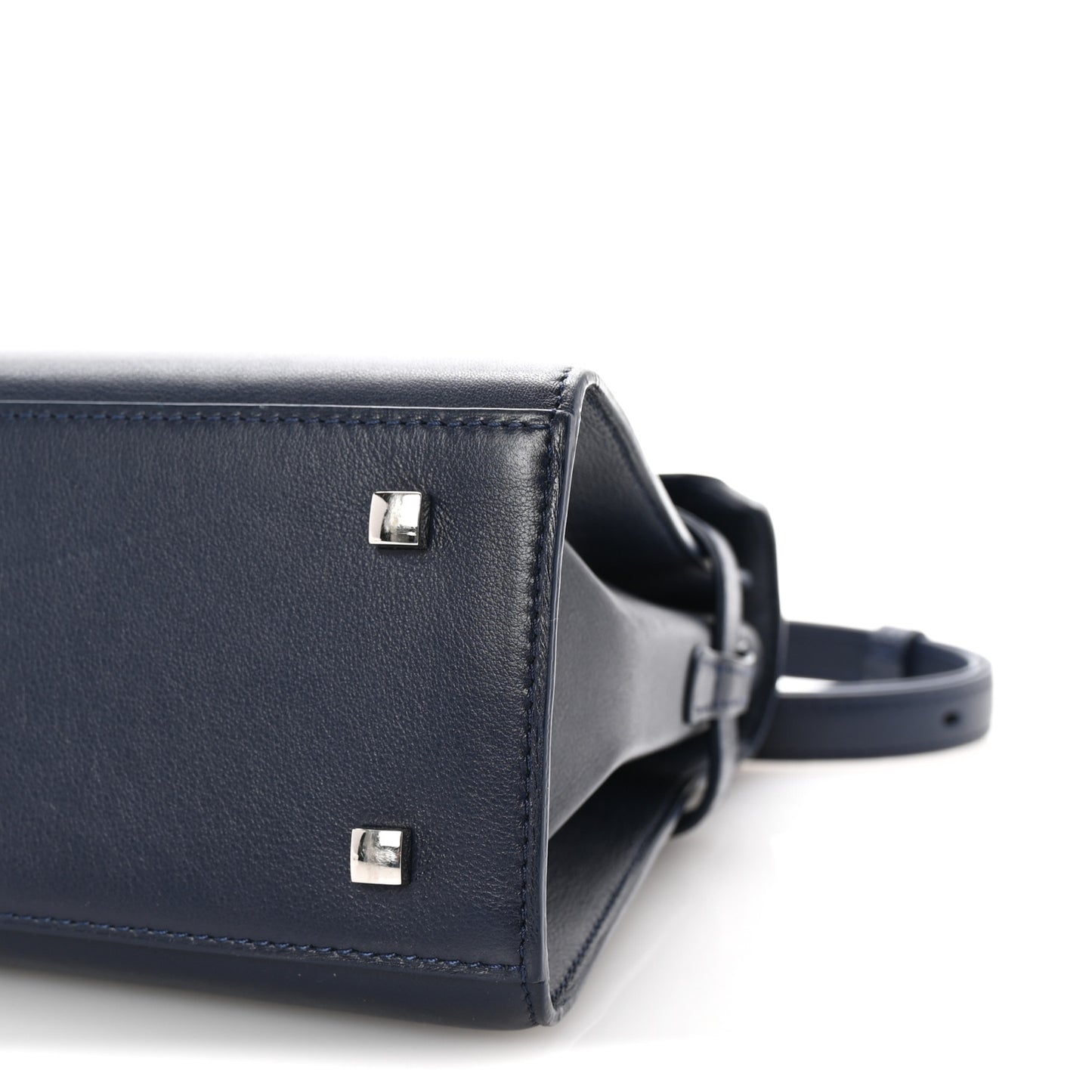 Calfskin MM Tempete Satchel Navy