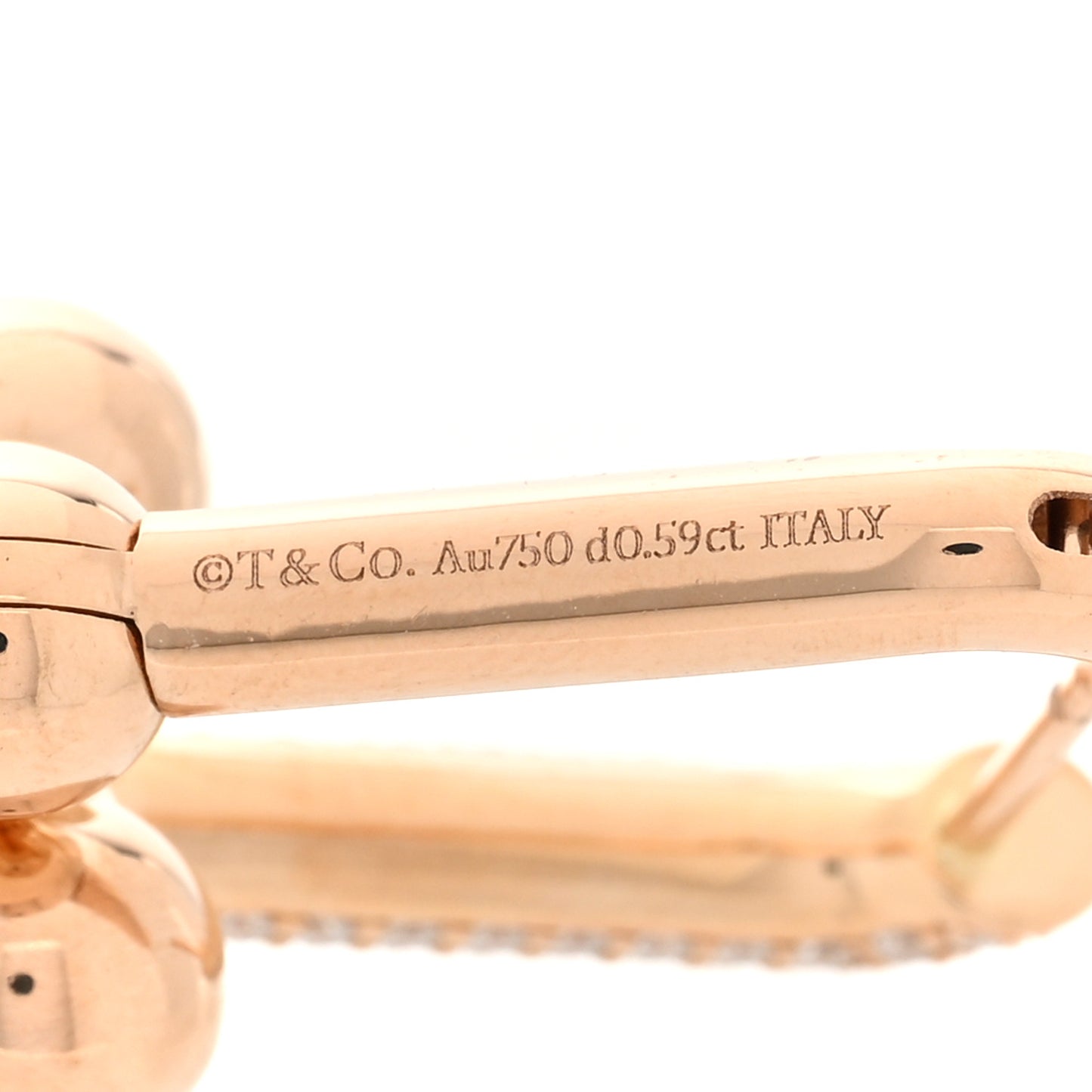 18K Rose Gold Diamond HardWear Link Earrings