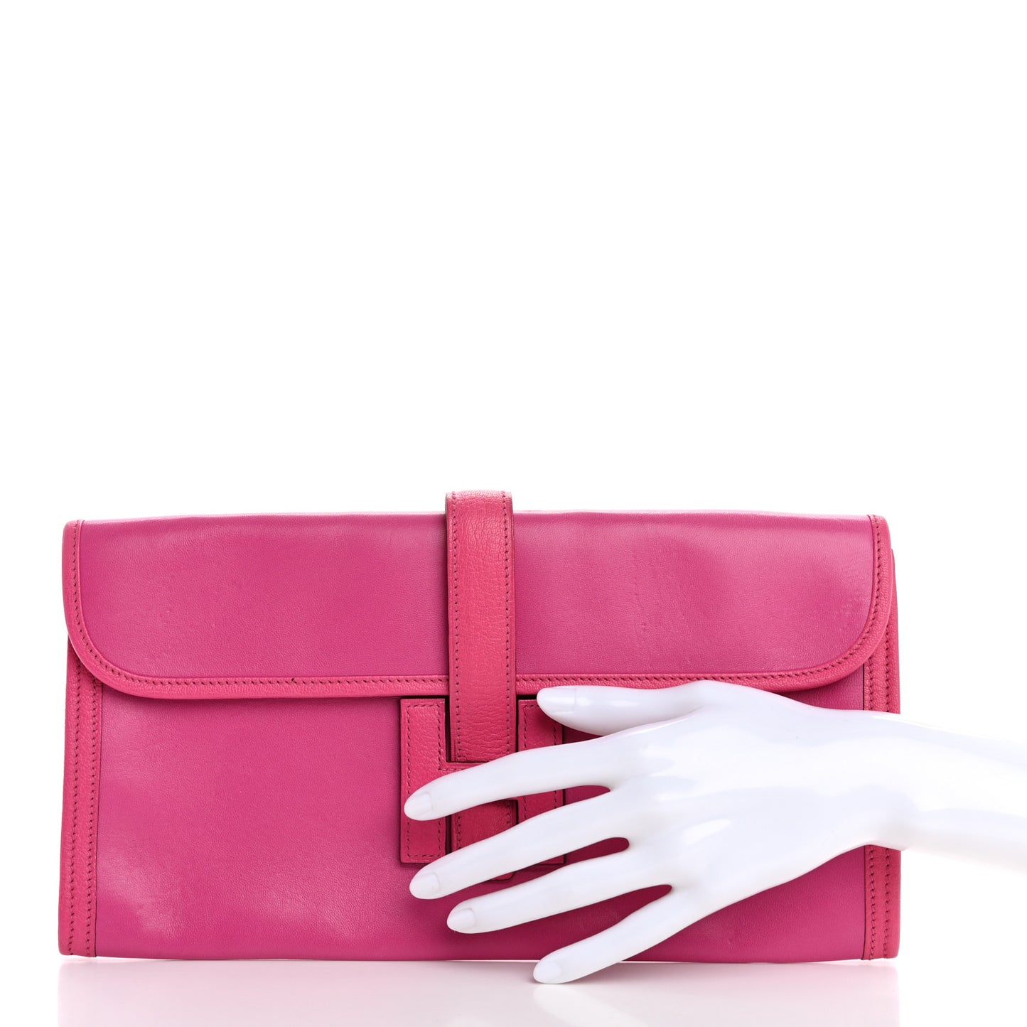 Chevre Mysore Tadelakt Jige Elan 29 Clutch Rose Pourpre