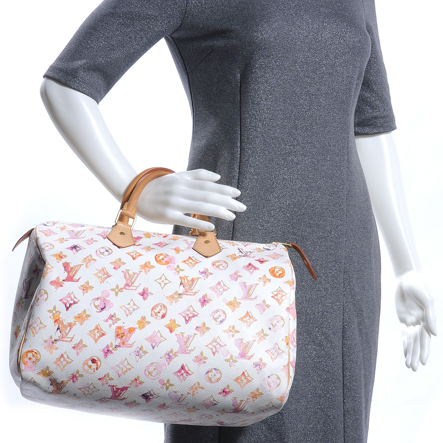 Louis Vuitton Watercolor Aquarelle Speedy 30 White 2 of 10