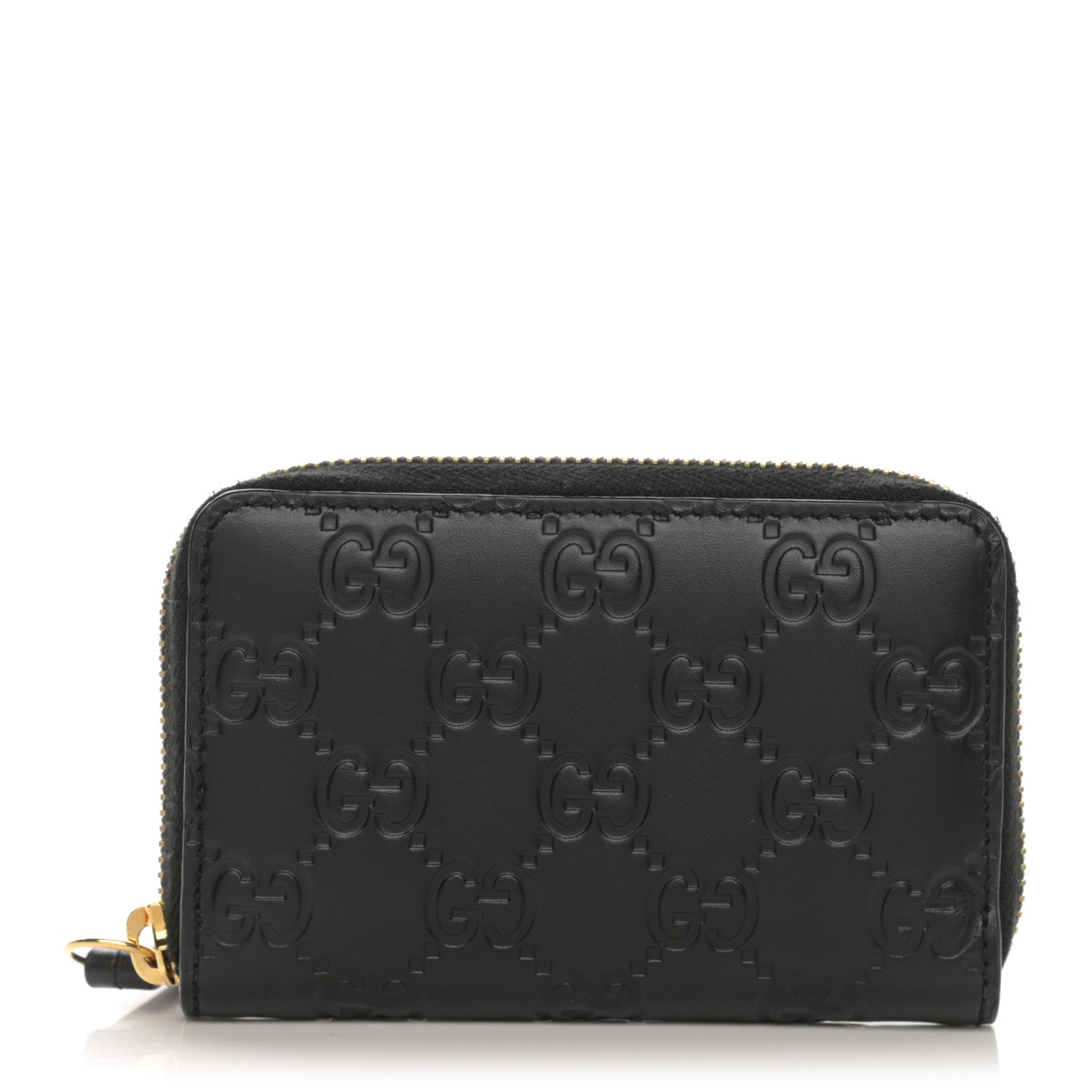Gucci Guccissima Zip Around Card Case Black 1 of 8