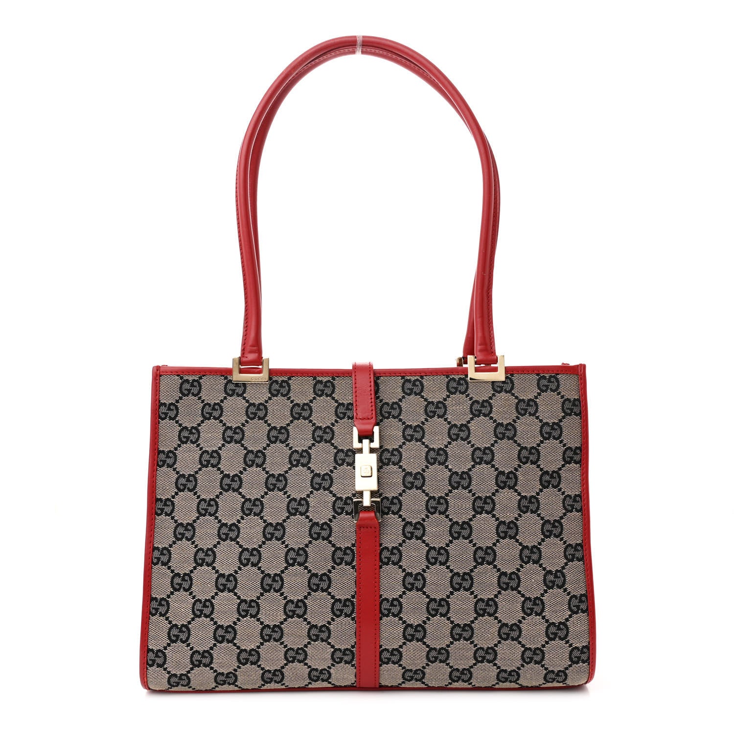 Gucci Monogram Small Bardot Shoulder Bag Red 1 of 13