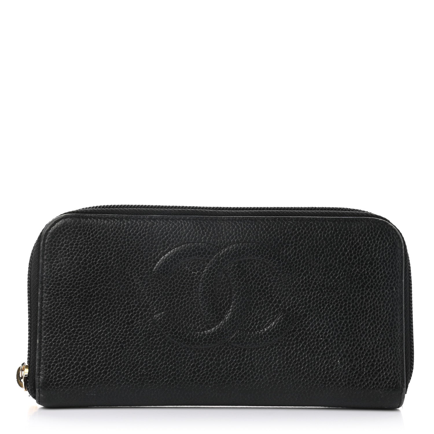 Chanel Caviar Large Timeless CC Zip Around Wallet Black 956456 ...