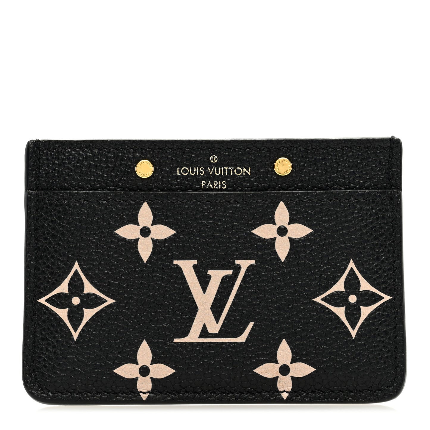 Empreinte Card Holder Black Beige