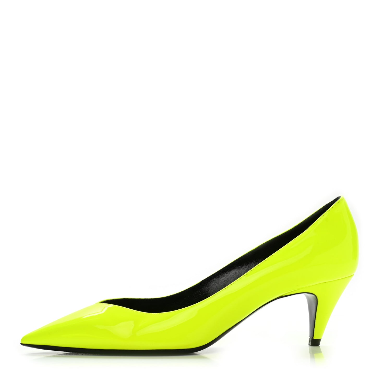 Patent Calfskin Kiki 55 Pumps 39.5 Neon Yellow