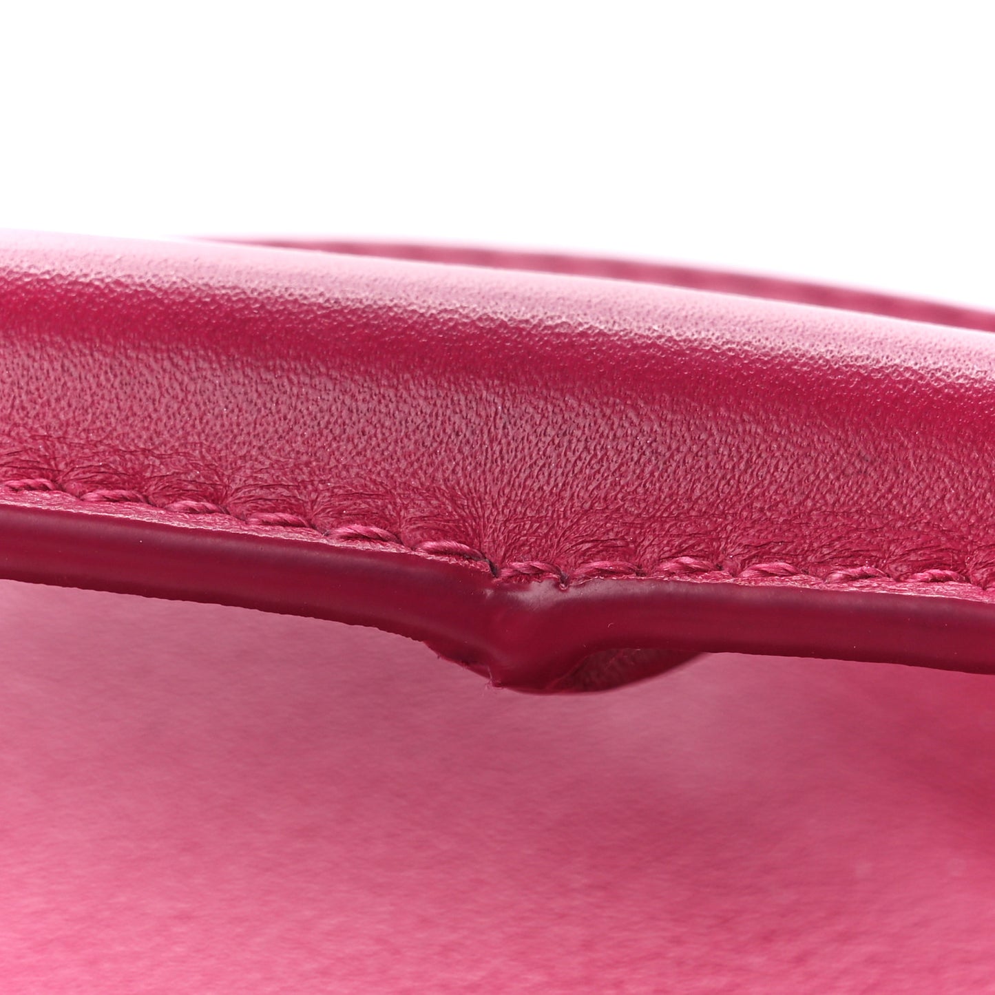Satin Calfskin Monochrome Small Puzzle Edge Bag Ruby Red Glaze