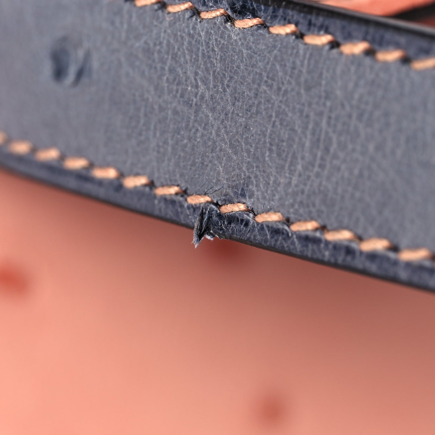 Ostrich Horseshoe Kelly Sellier 28 Terre Cuite Gris Agate