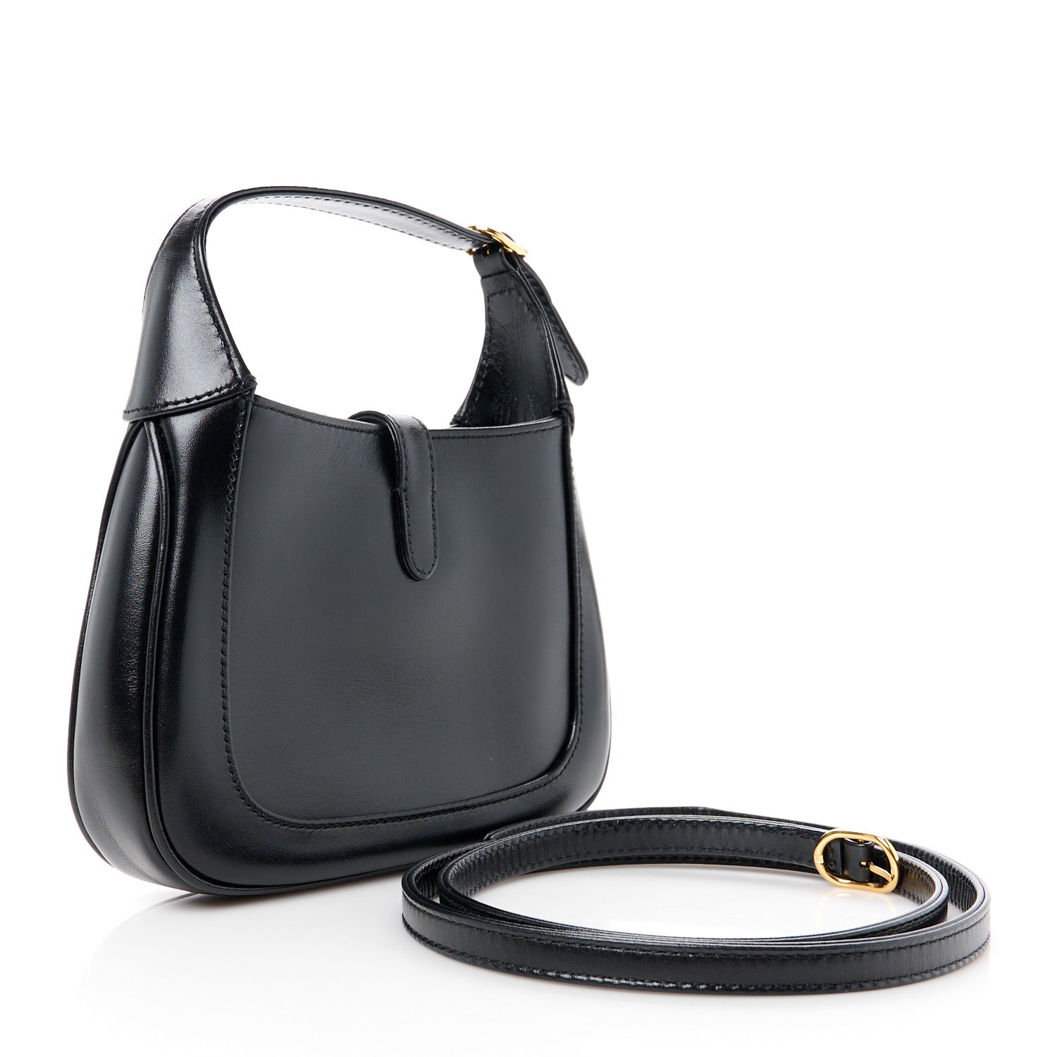 Gucci Boarded Dyana Lux Calfskin Mini Jackie 1961 Hobo Black 3 of 11