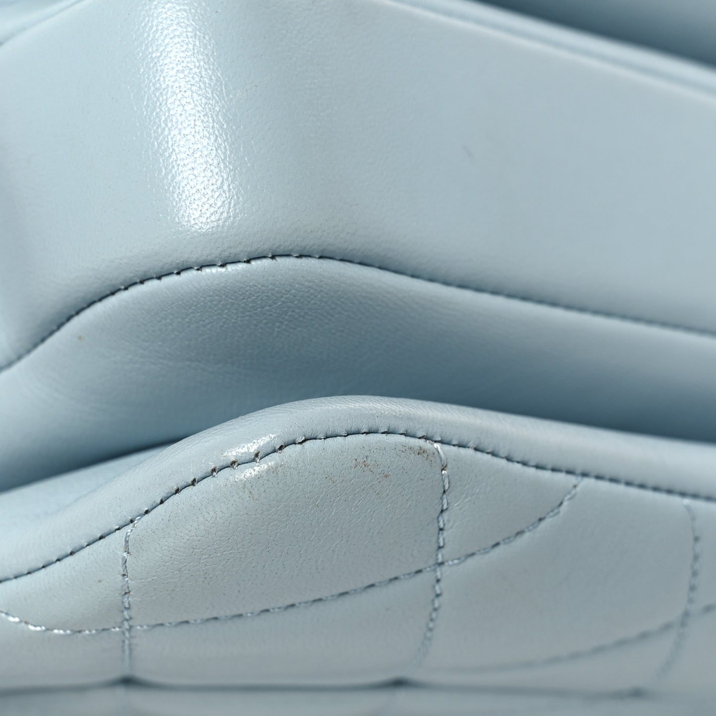 Lambskin Quilted Small Trendy CC Flap Dual Handle Bag Light Blue