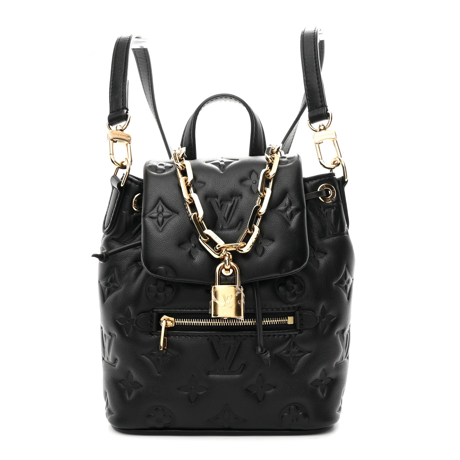 Louis Vuitton Lambskin Embossed Monogram Coussin Mini Backpack Black 1844959 – FASHIONPHILE