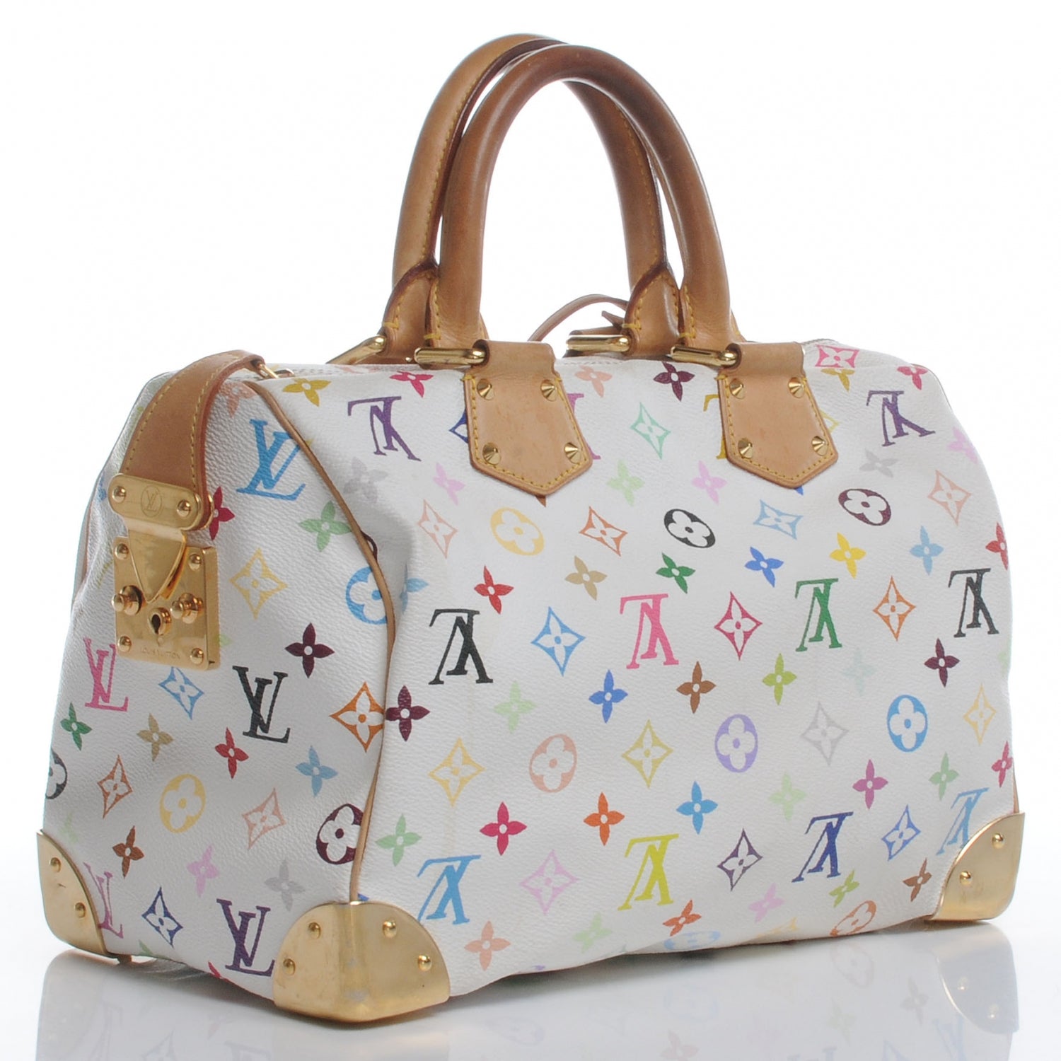 Louis Vuitton Monogram Multicolor Speedy 30 White 4 of 9