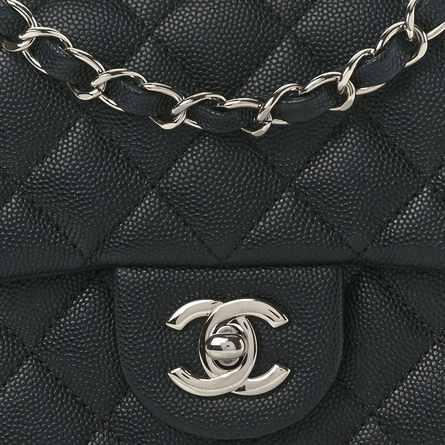 Chanel Caviar Quilted Mini Square Flap Black 8 of 10