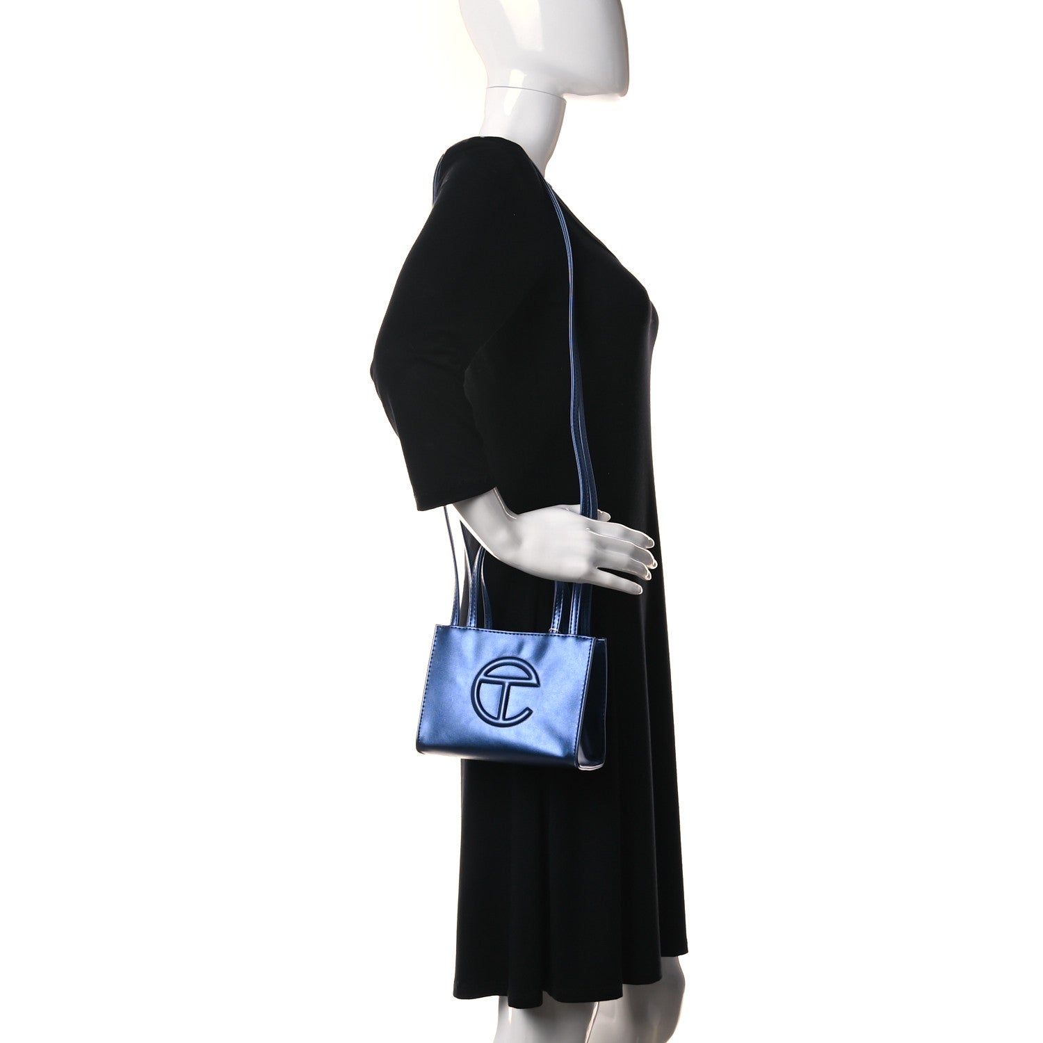 Telfar Vegan Leather Small Shopping Bag Cobalt 2 of 10