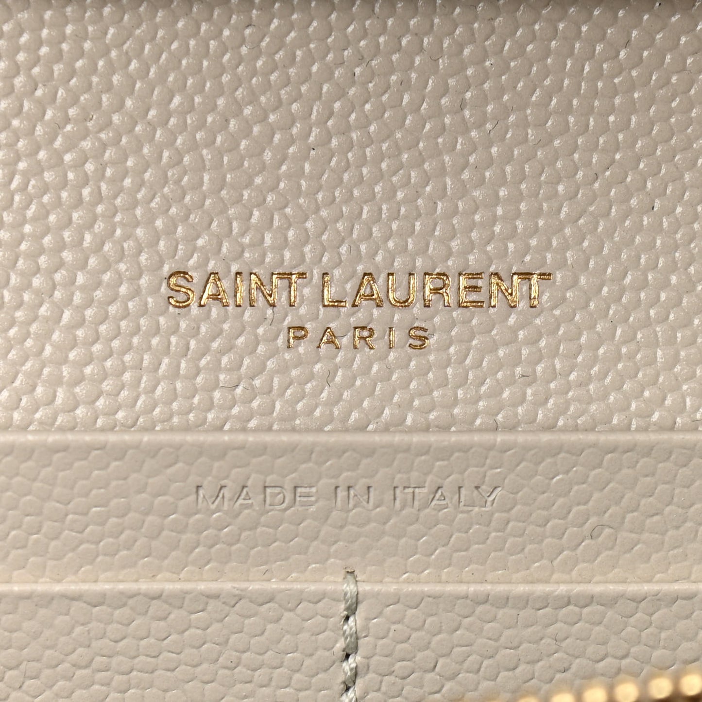 Grain De Poudre Matelasse Chevron Monogram Chain Wallet Crema Soft
