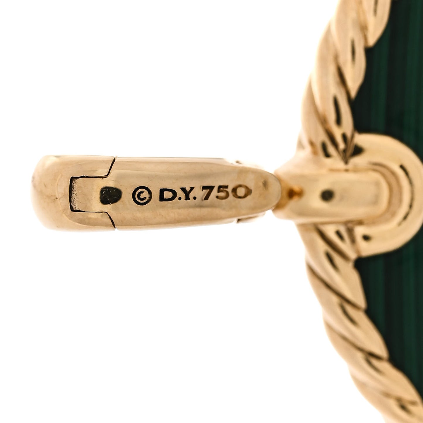 18K Yellow Gold Malachite Elements Pendant