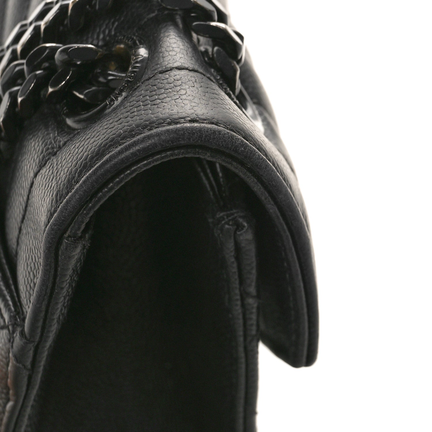 Saint Laurent Grain De Poudre Textured Mixed Matelasse Large Triquilt Monogram Monochrome Satchel Black 14 of 15